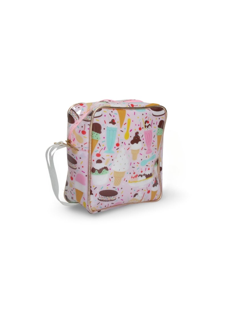 فانسي حقيبة كروس للبنات - وردية اللون بتصميم آيس كريم - Image 2